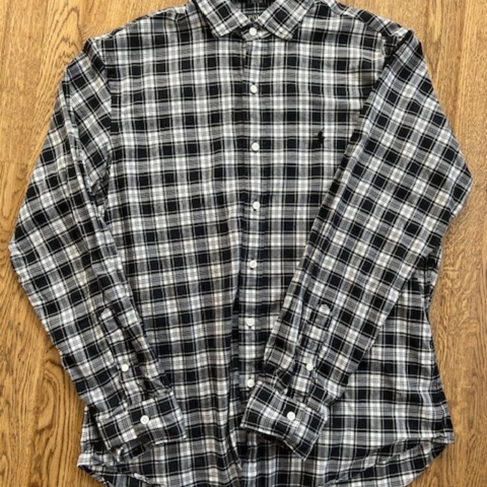 Polo Ralph Lauren Classics Black White Plaid - Large